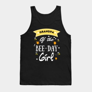 Grandpa Of The Bee Day Girl, Cute Bee Day Family Party Tank Top